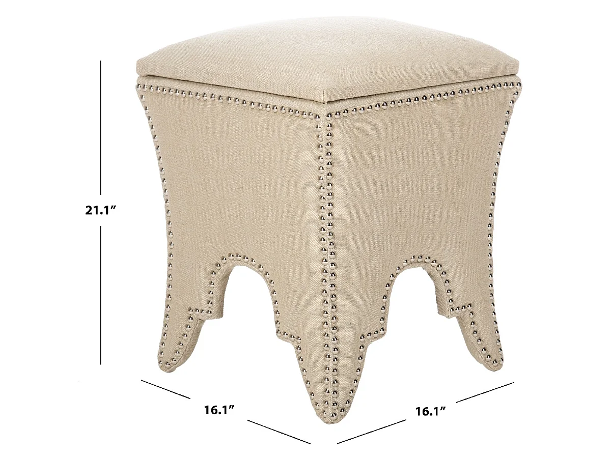 Banc & Ottomane Beige 41 X 41 X 53.59 cm - Paulette