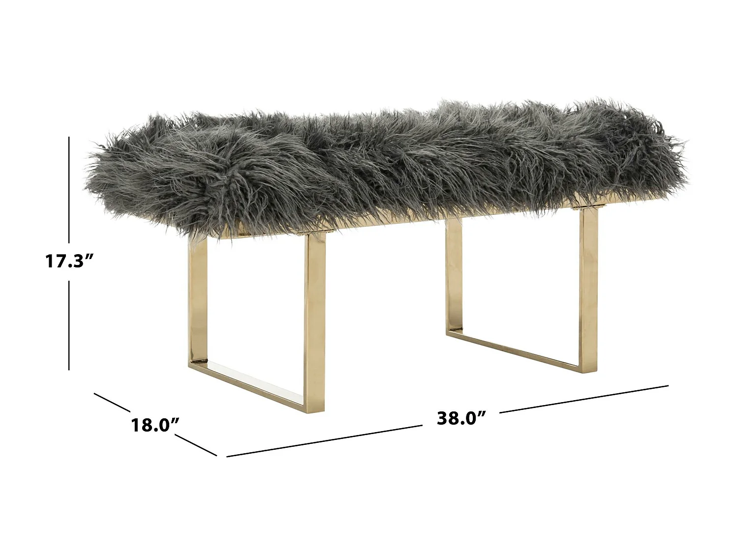 Banc & Ottomane Blanc 46 X 97 X 43.94 cm - Margretta