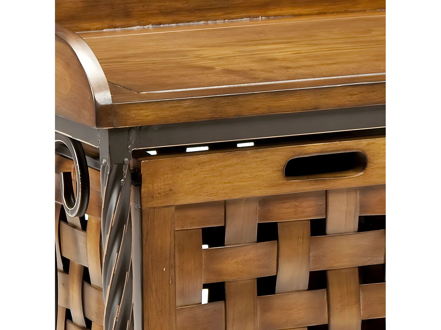 Banc & Ottomane Chêne 39 X 108 X 50.8 cm - Romaine