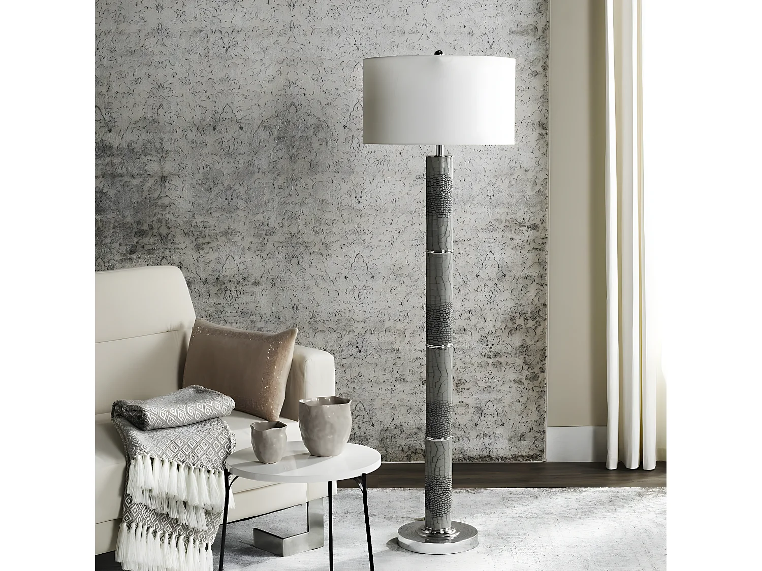 Lampadaire Gris 46 X 46 X 153.67 cm - Bernita