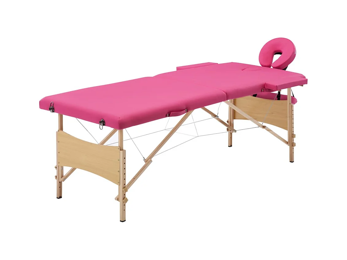 Table de massage pliable bois marron 191 x 70 x 59 cm 02_0001817