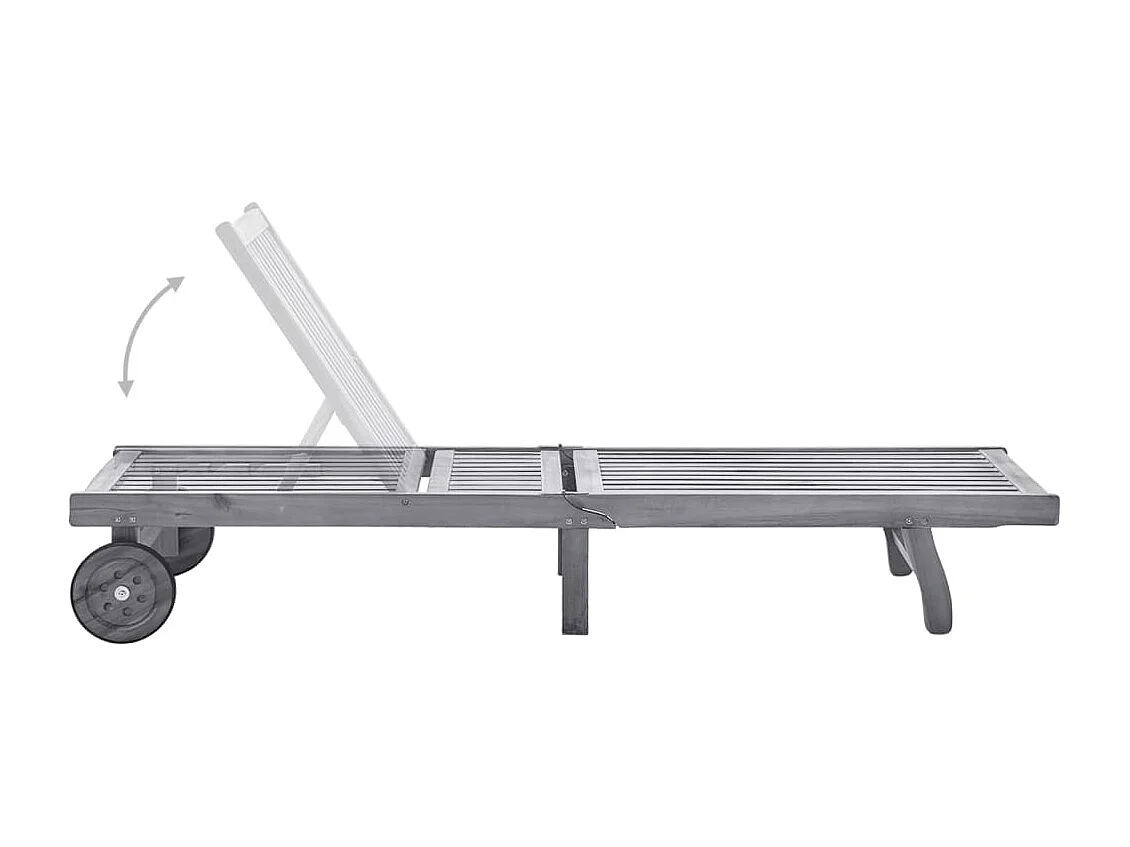 Transat chaise longue bain bois marron 300 x 59 x 30 cm 02_0012478