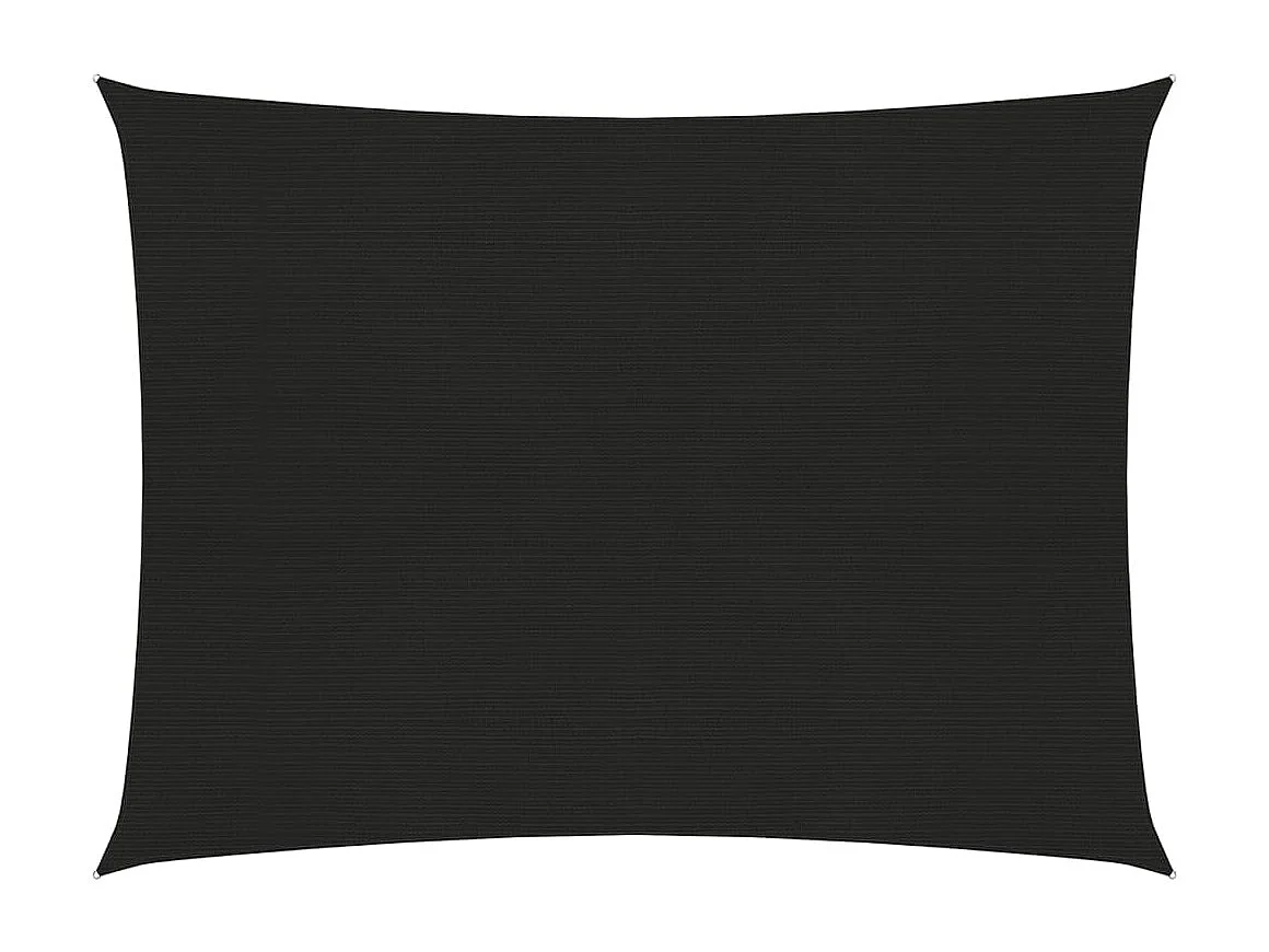 Vela de sombra para sombrilla 160 g/m² 3 x 4 m HDPE negro 02_0009203
