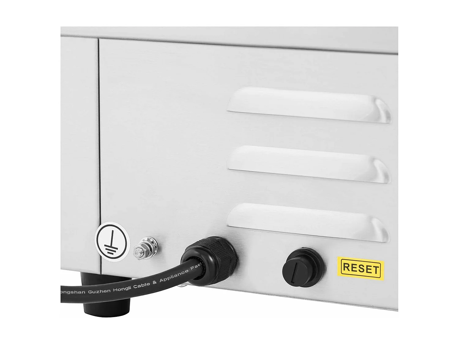 Plancha elétrica profissional em aço inoxidável para mesa de restaurante 1 queimador 55 x 40 cm (3.000 watts, 550 x 400 mm, liso) 14_0004070