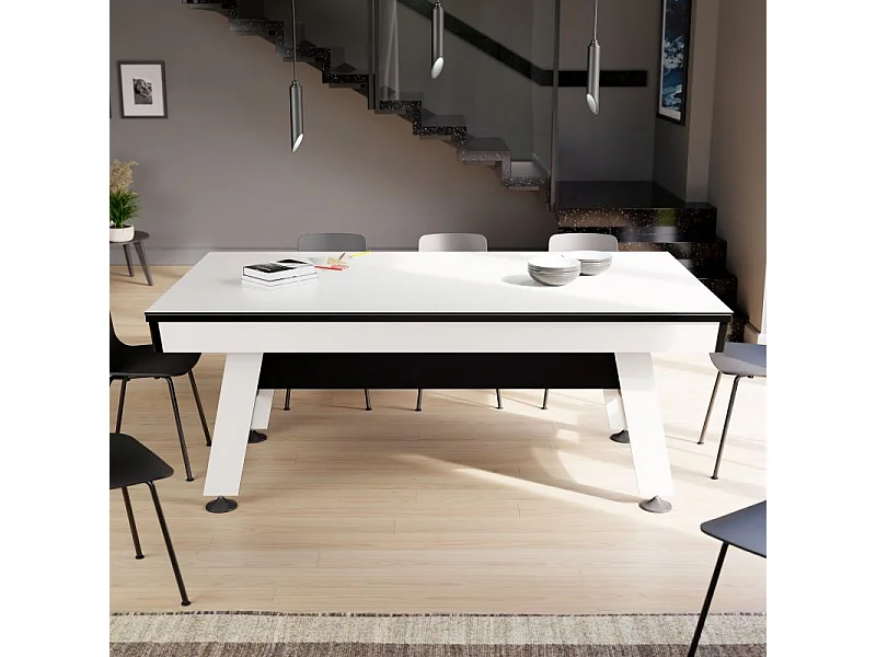 Table multi-jeux 3 en 1 - Samurai - Air Hockey, Ping-Pong et convertible Table dînatoire