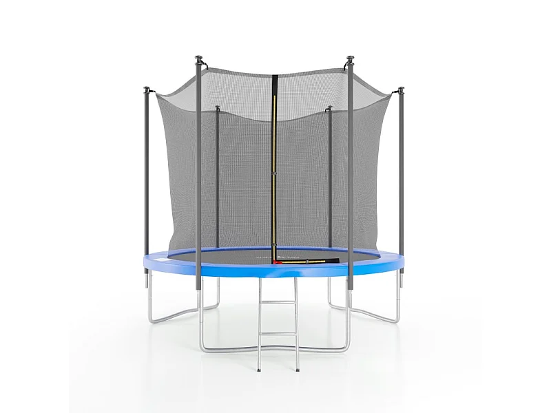 Trampoline de jardin ø244 cm- 8FT- Filet intérieur, Matelas de protection et Echelle