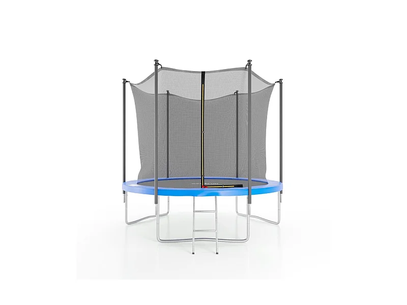 Trampoline de jardin ø244 cm- 8FT- Filet intérieur, Matelas de protection et Echelle