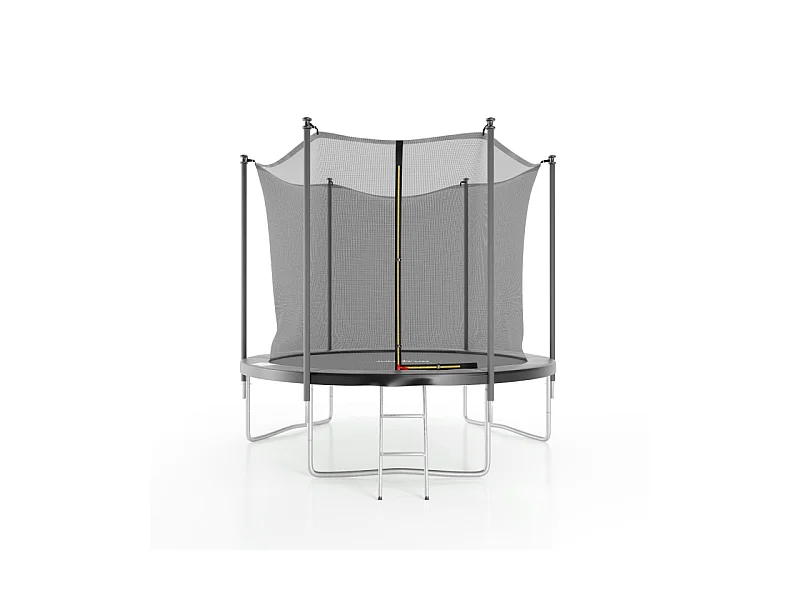 Trampoline de jardin ø244 cm- 8FT- Filet intérieur, Matelas de protection et Echelle