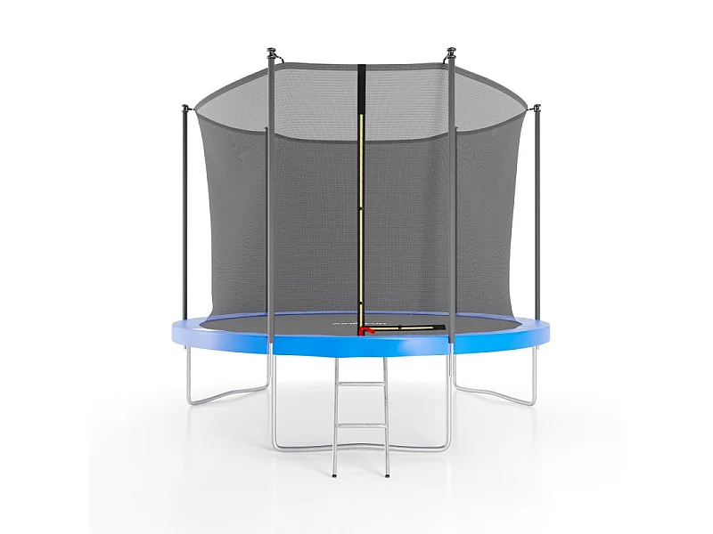 Trampoline de jardin ø 305 cm- 10FT- Filet intérieur, Matelas de protection et Echelle