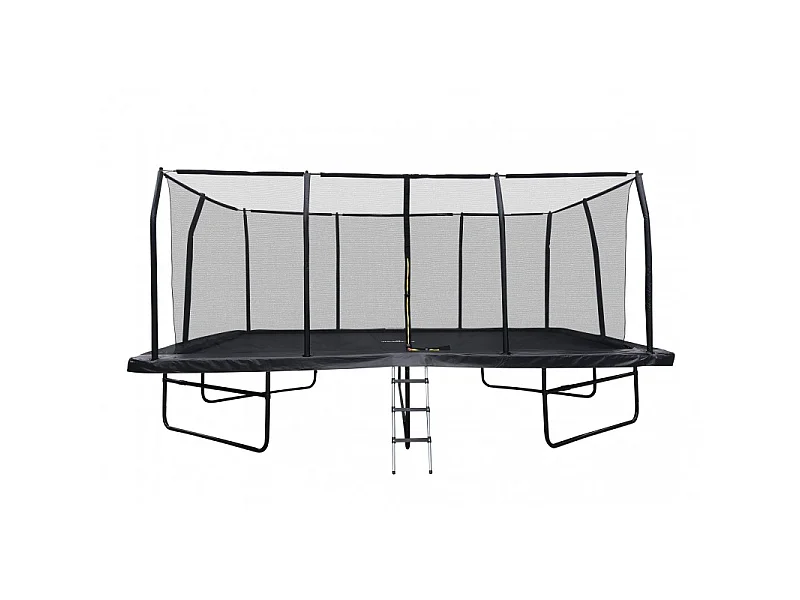 Trampoline de Jardin Rectangulaire XXL 518 x 305 cm - modèle Famille - avec Filet de sécurité, Matelas de Protection et Echelle