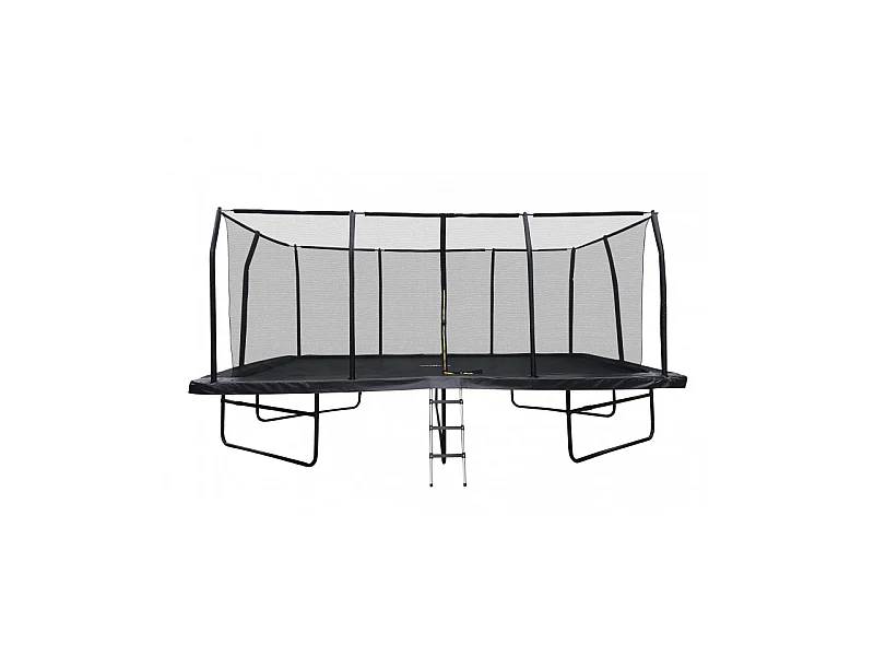 Trampoline de Jardin Rectangulaire XXL 518 x 305 cm - modèle Famille - avec Filet de sécurité, Matelas de Protection et Echelle