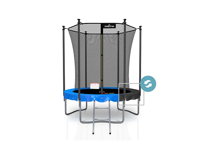 Trampoline extérieur Classique ø185 cm- 6FT- Filet intérieur, Matelas de protection réversible et Echelle