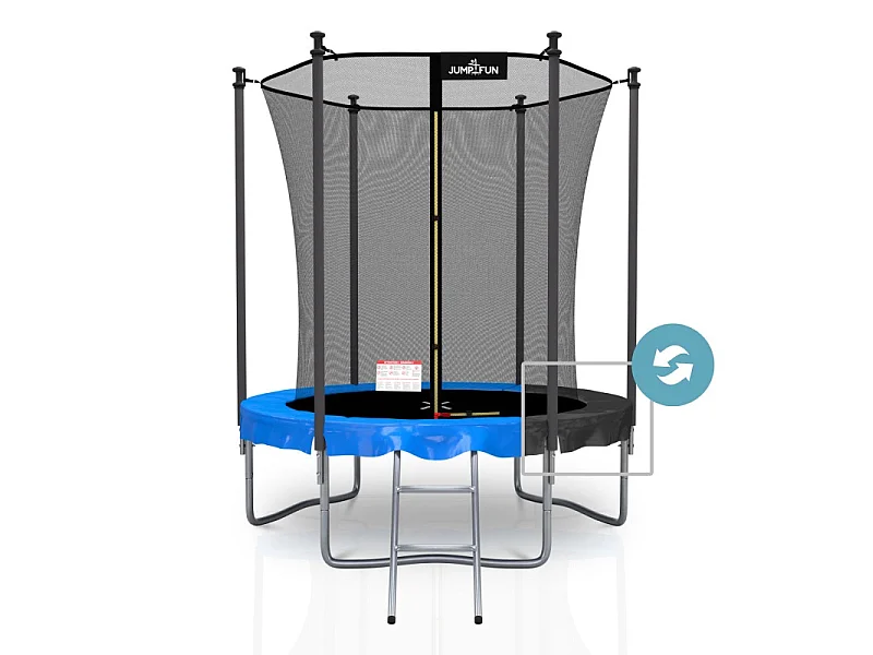 Trampoline extérieur Classique ø185 cm- 6FT- Filet intérieur, Matelas de protection réversible et Echelle