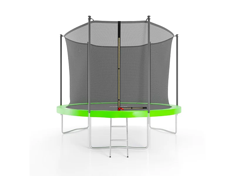 Trampoline de jardin ø 305 cm- 10FT- Filet intérieur, Matelas de protection et Echelle