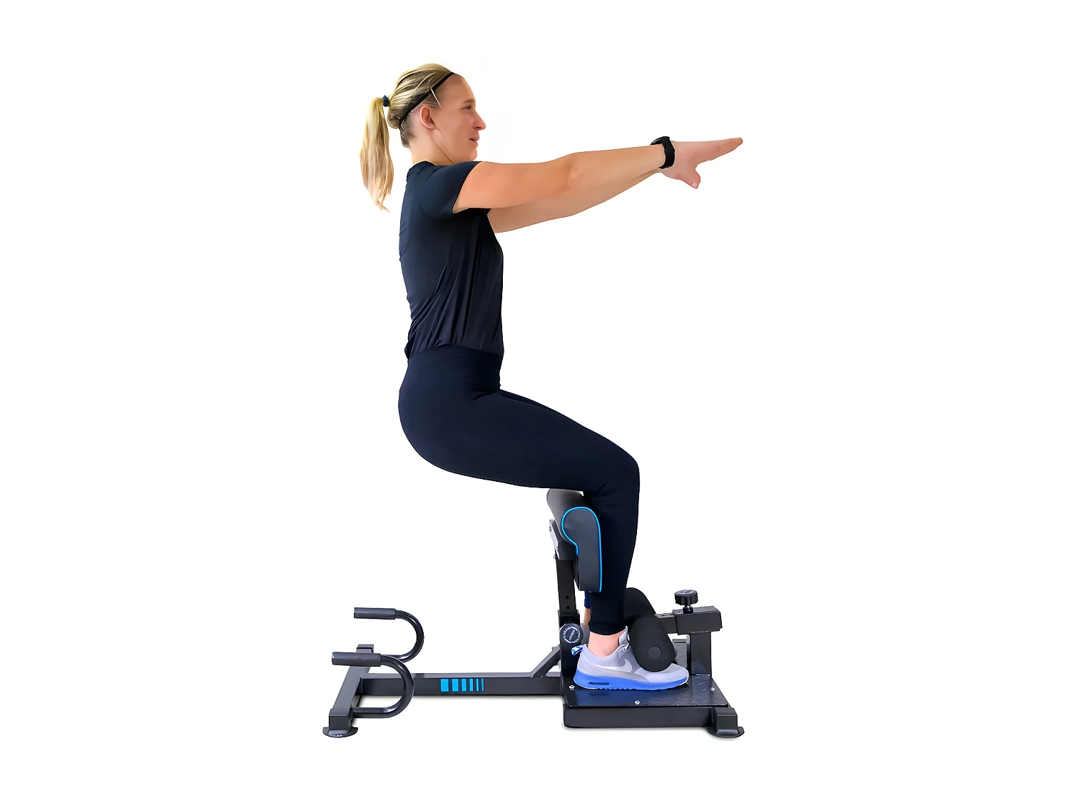 Squat Machine ALTIUS Appareil de musculation multifonction 88 x 56 x 50 cm - Dossier réglable en hauteur - Charge max 120kg