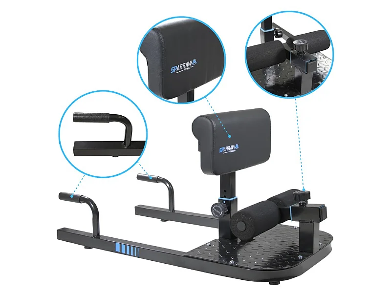 Squat Machine CITIUS Appareil de musculation multifonction 94 x 50 x 50 cm - Dossier réglable en hauteur - Charge max 120kg