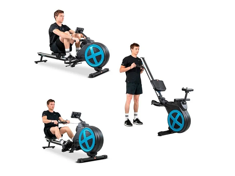 Rameur d'appartement pliable ROWER ULTRA Résistance magnétique réglable 8 niveaux, Roue d'inertie 2 kg