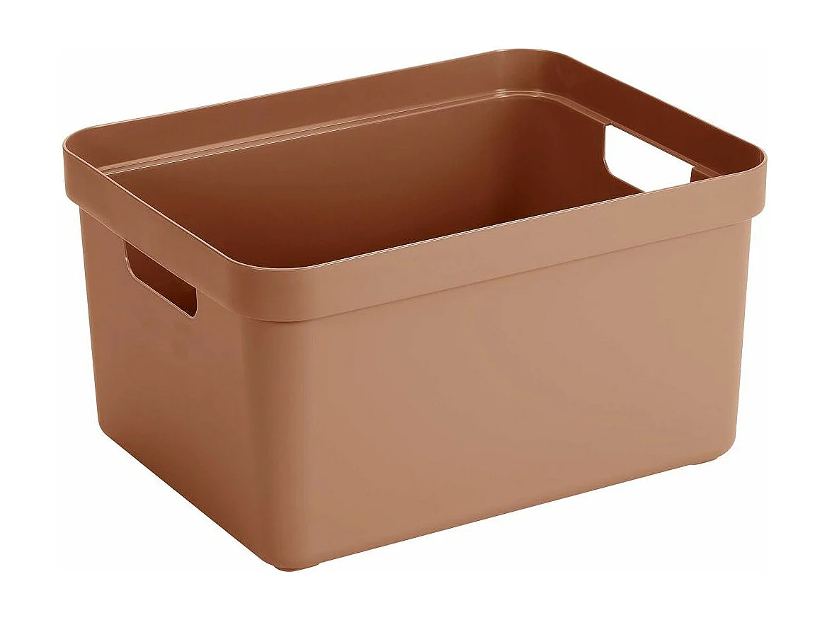 Boite de rangement Sigma home Box 32 L (Lot de 3) Terracotta