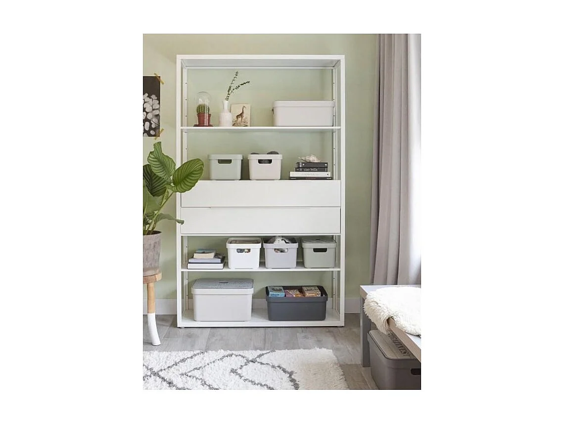 Boite de rangement Sigma home Box 32 L (Lot de 3) Blanc