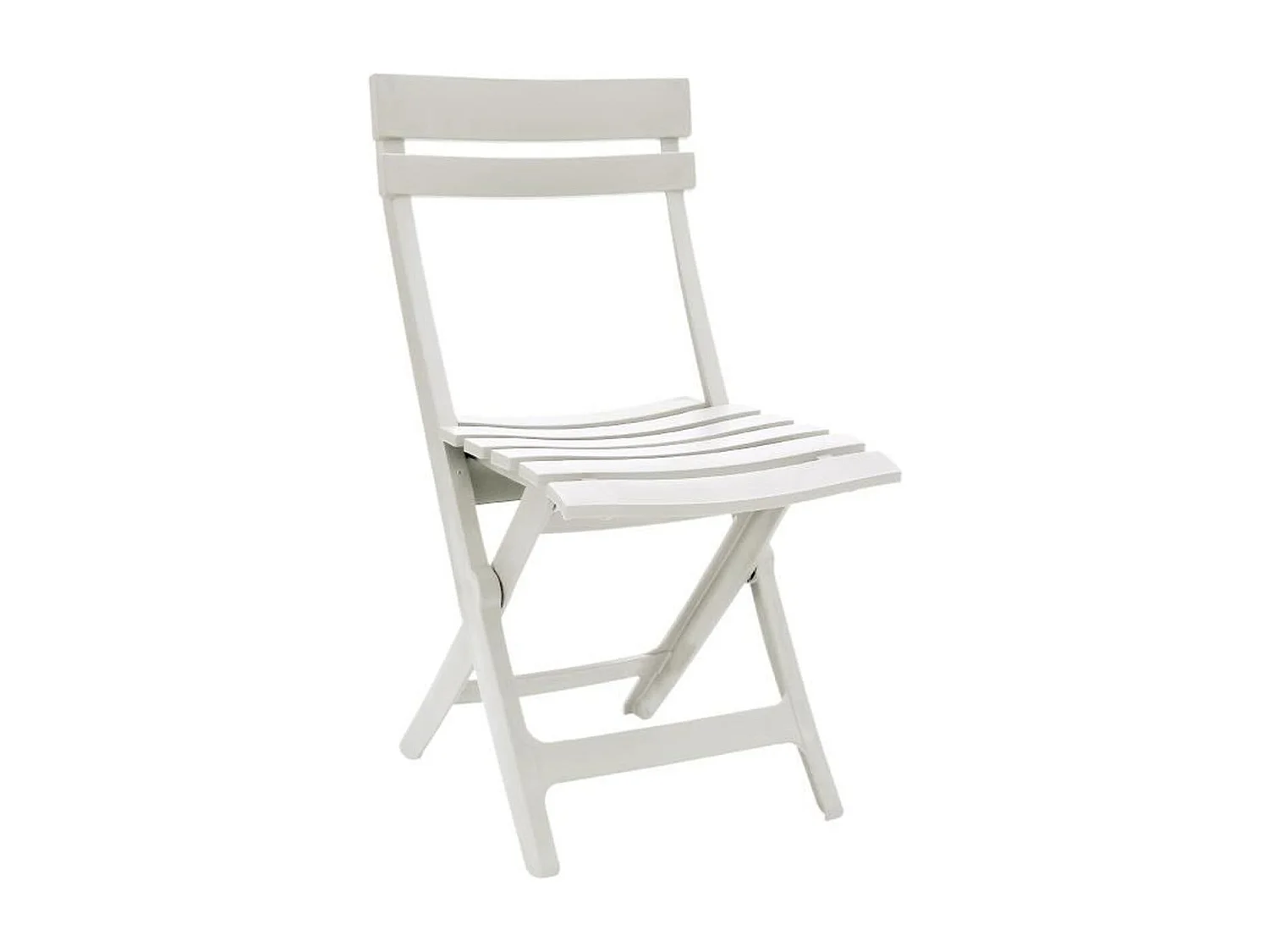 Chaise de jardin pliante Miami en résine blanche - compacte et résistante aux intempéries
