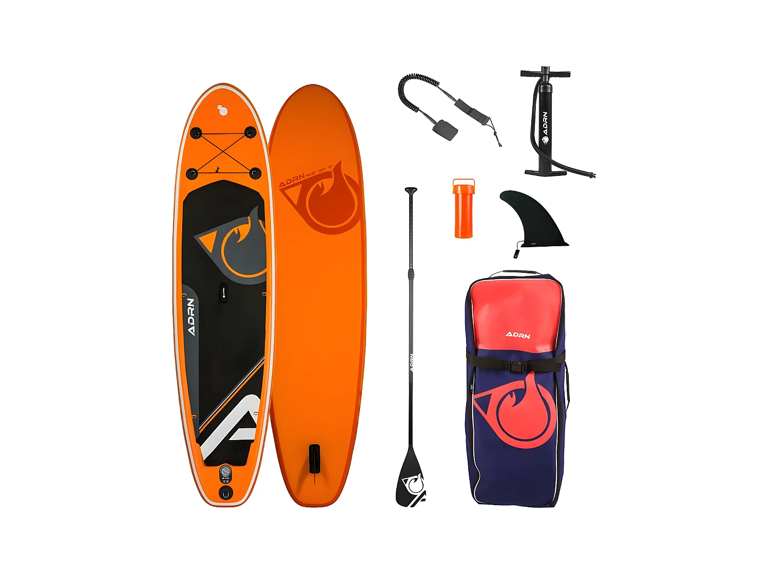 Paddle Gonflable CRUISER 10'2 30'' 5'' (310x76x12,7cm) avec Pompe, Pagaie, Leash et Sac de transport