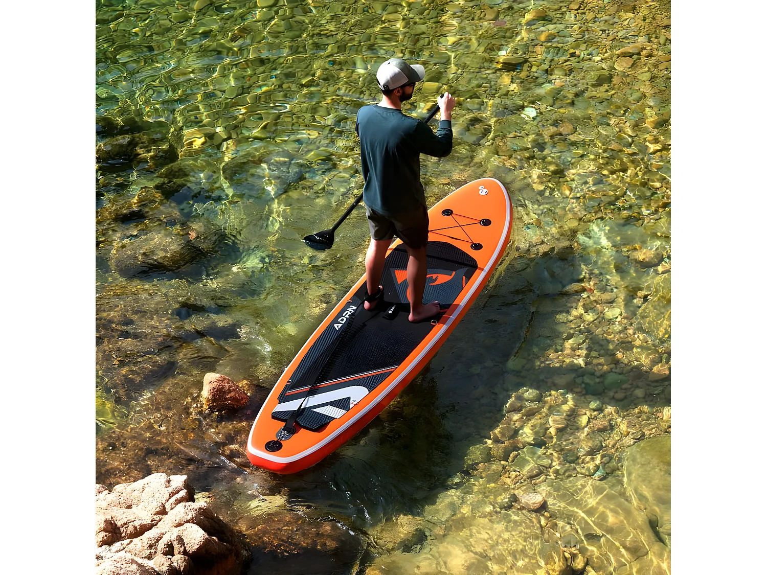 Paddle Gonflable CRUISER 10'2 30'' 5'' (310x76x12,7cm) avec Pompe, Pagaie, Leash et Sac de transport