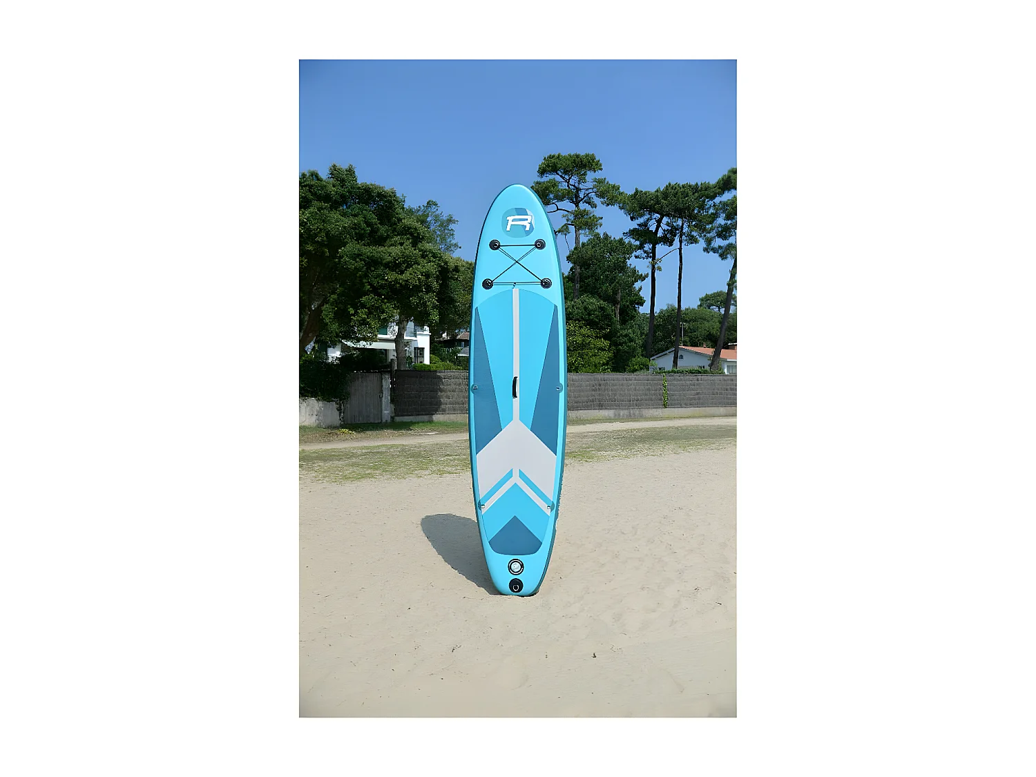 Stand Up Paddle gonflable INDIANA BLUE ROHE 10'6'' (320cm) 30'' (76cm) 6'' (15cm) avec Pompe, Pagaie, Leash et Sac de transport