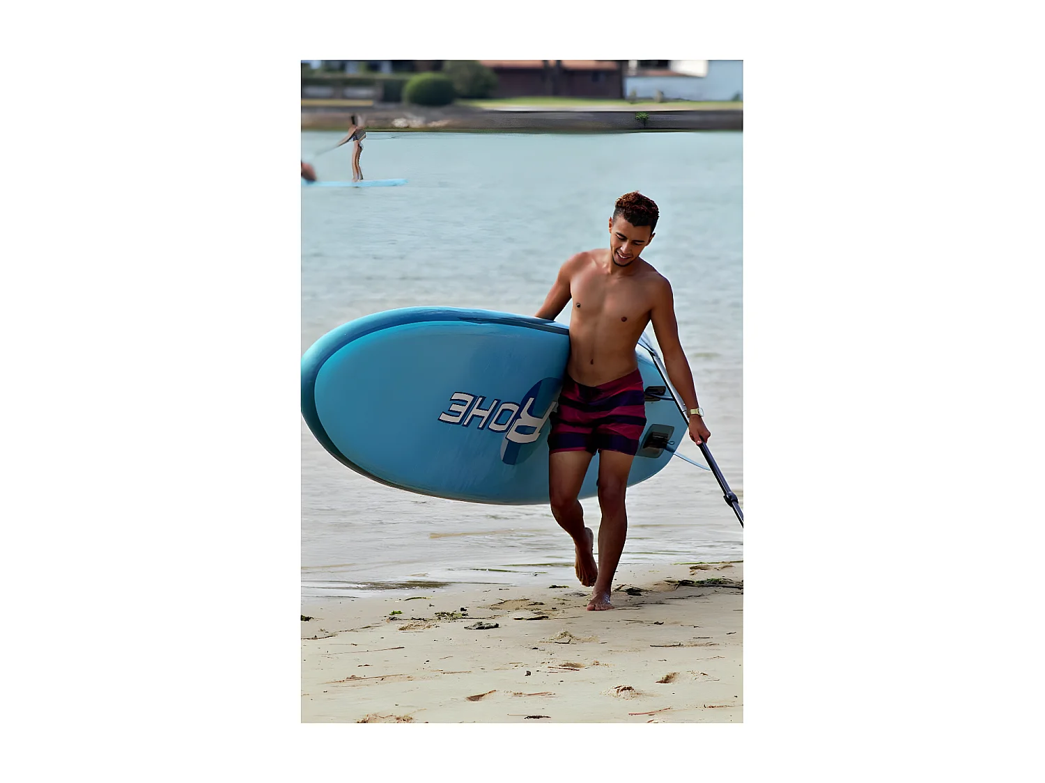 Stand Up Paddle gonflable INDIANA BLUE ROHE 10'6'' (320cm) 30'' (76cm) 6'' (15cm) avec Pompe, Pagaie, Leash et Sac de transport