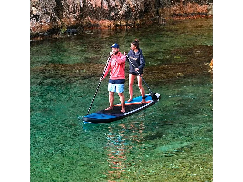 Paddle Gonflable 2 personnes TWO 12' 32'' 6'' (366x81x15cm) avec Pompe, 2 Pagaies, 2 sièges de kayak, Leash et Sac de Transport