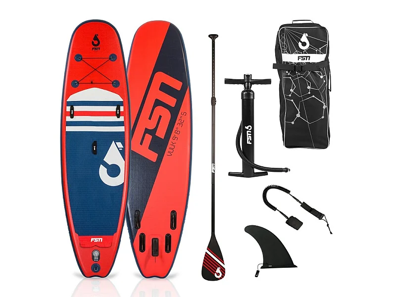 Paddle Gonflable VULK 9'8 - 299 x 81 x 13 cm - Stand Up Paddle avec pagaie, leash, pompe et sac de transport