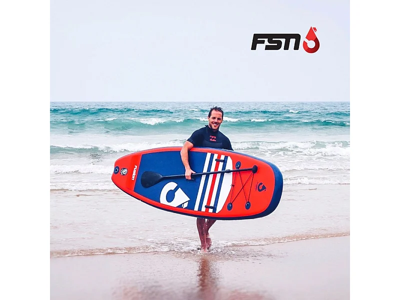 Paddle Gonflable VULK 9'8 - 299 x 81 x 13 cm - Stand Up Paddle avec pagaie, leash, pompe et sac de transport