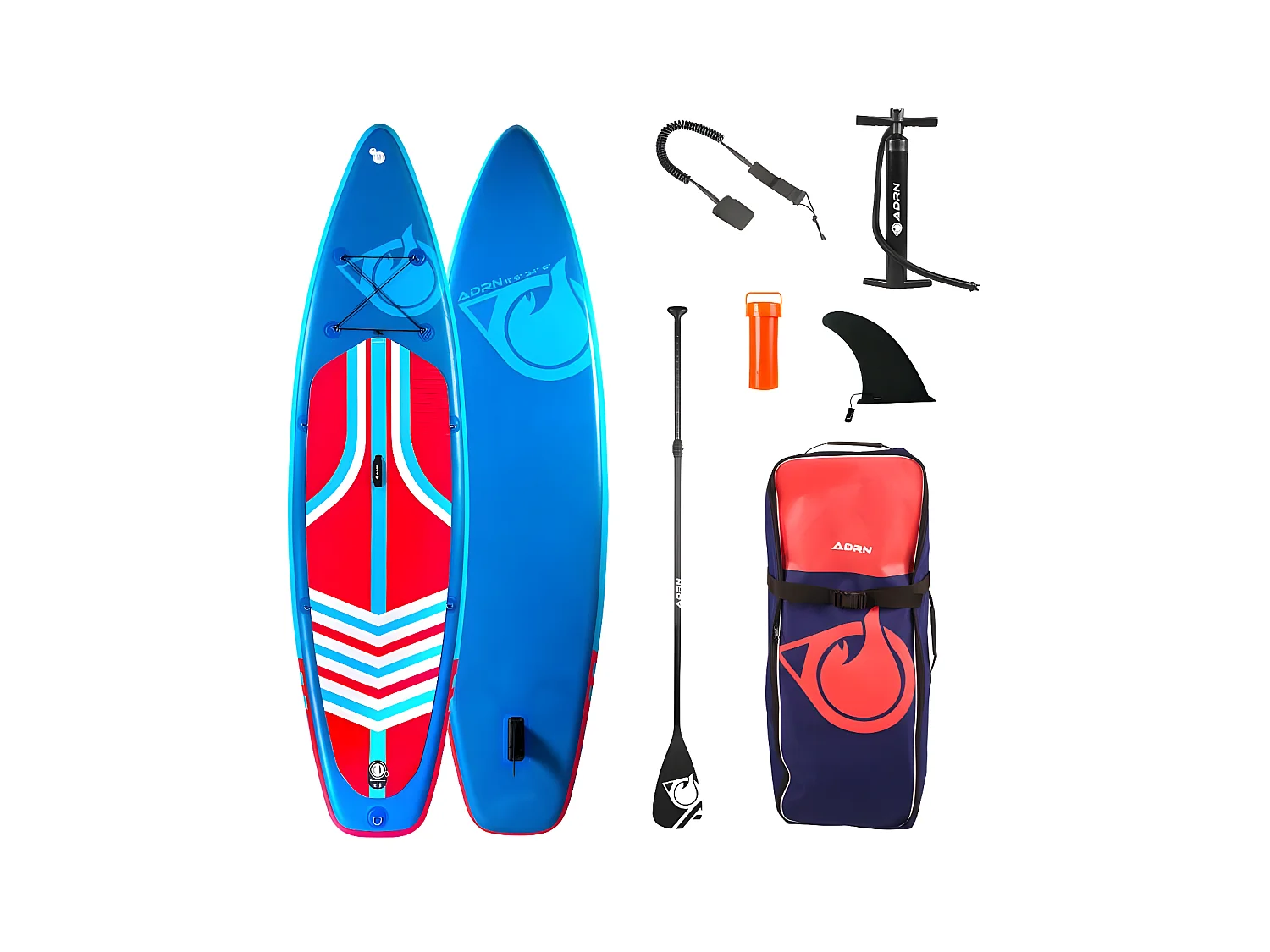 Paddle Gonflable TOURER 11'6 34'' 6'' (350x86x15cm) avec Pompe, Pagaie, Dérive, Leash et Sac de transport