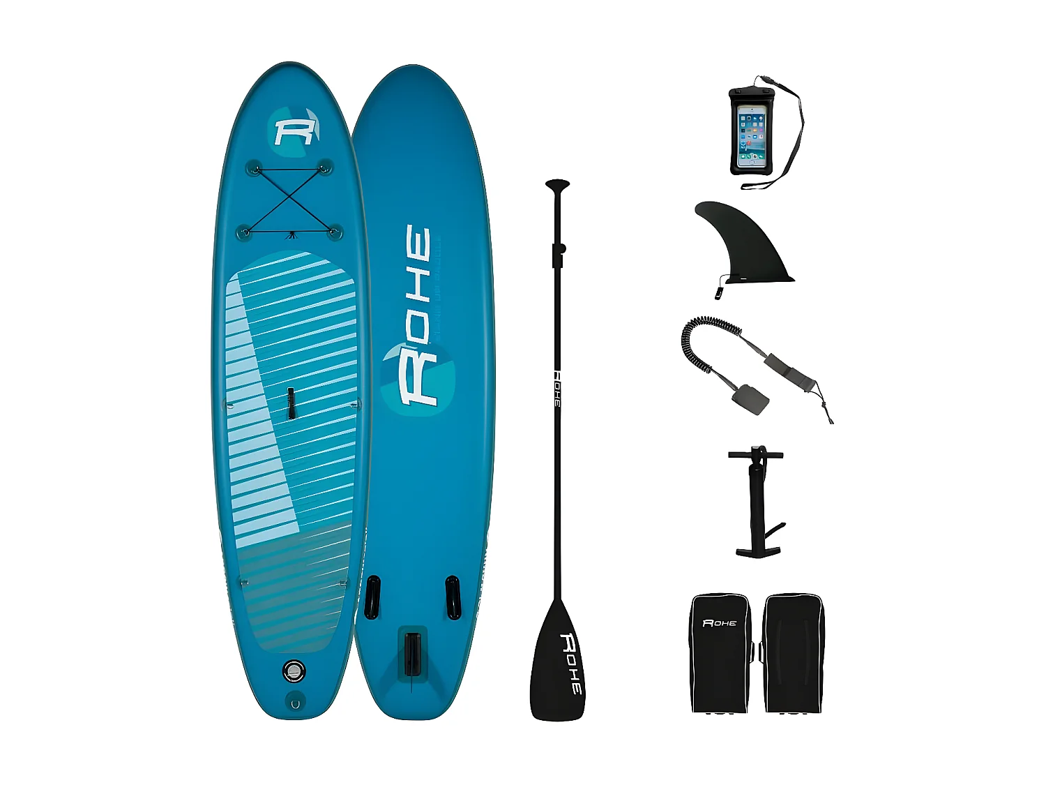 Stand Up Paddle gonflable ARROW ROHE 10'8'' (325cm) 32'' (81cm) 6'' (15cm) avec Pompe, Pagaie, Leash et Sac de transport