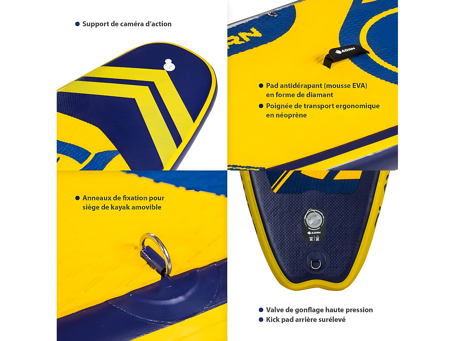 Paddle Gonflable PLAYER 9'8 32'' 5'' (299x81x12,7cm) avec Pompe, Pagaie, Leash et Sac de transport