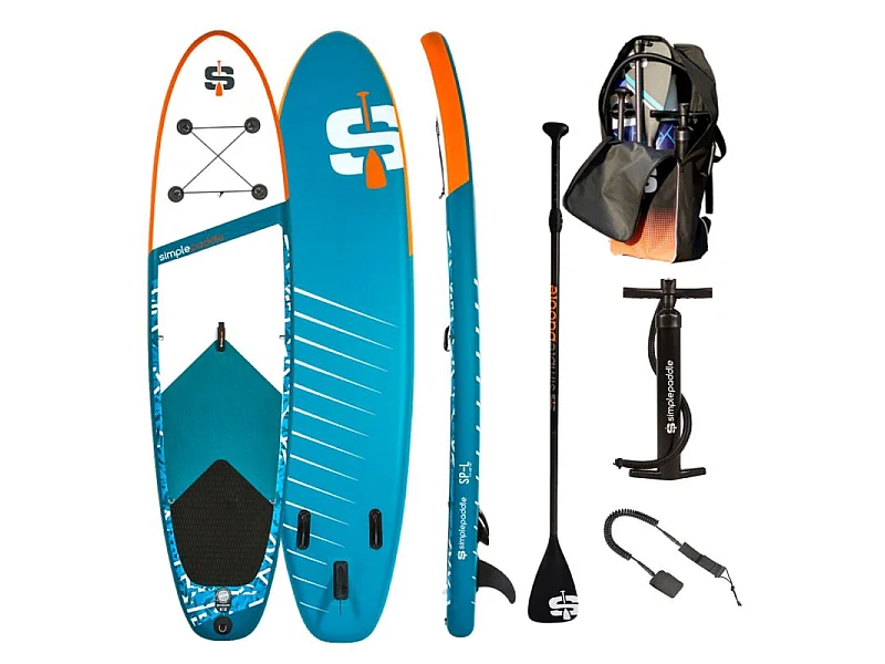 Paddle Gonflable L 11' 32'' 6'' (335 x 81 x 15 cm) avec Pagaie, Leash, Pompe et Sac de Transport