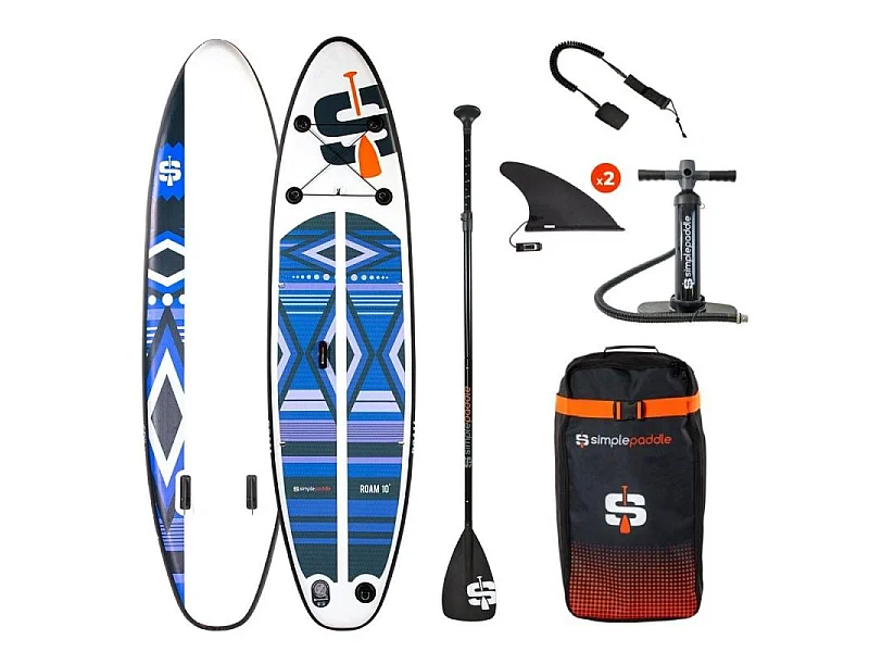 Stand up Paddle Gonflable ROAM 10' 30'' 6'' (295 x 76 x 15 cm) Gamme COMPACT avec Pagaie, Leash, Pompe et Sac de Transport