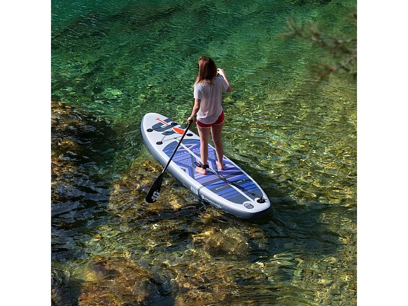 Stand up Paddle Gonflable ROAM 10' 30'' 6'' (295 x 76 x 15 cm) Gamme COMPACT avec Pagaie, Leash, Pompe et Sac de Transport