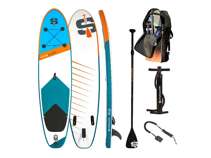 Paddle Gonflable S2 10'2" 30'' 5'' (310 x 76 x 13 cm) avec Pagaie, Leash, Pompe et Sac de Transport