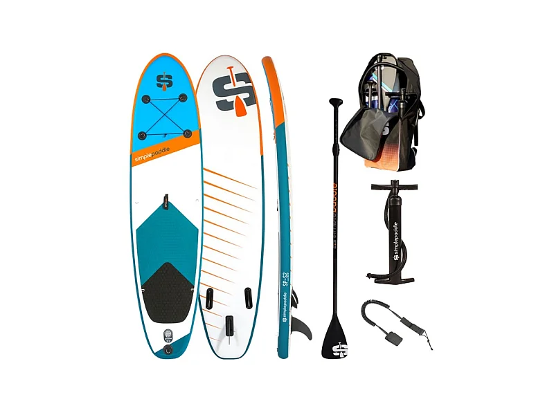 Paddle Gonflable S2 10'2" 30'' 5'' (310 x 76 x 13 cm) avec Pagaie, Leash, Pompe et Sac de Transport