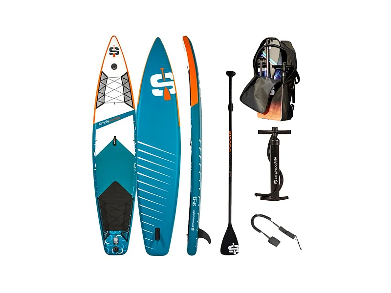 Paddle Gonflable RACE 12' 30'' 6" (340 x 76 x 15 cm) avec Pagaie, Leash, Pompe et Sac de Transport