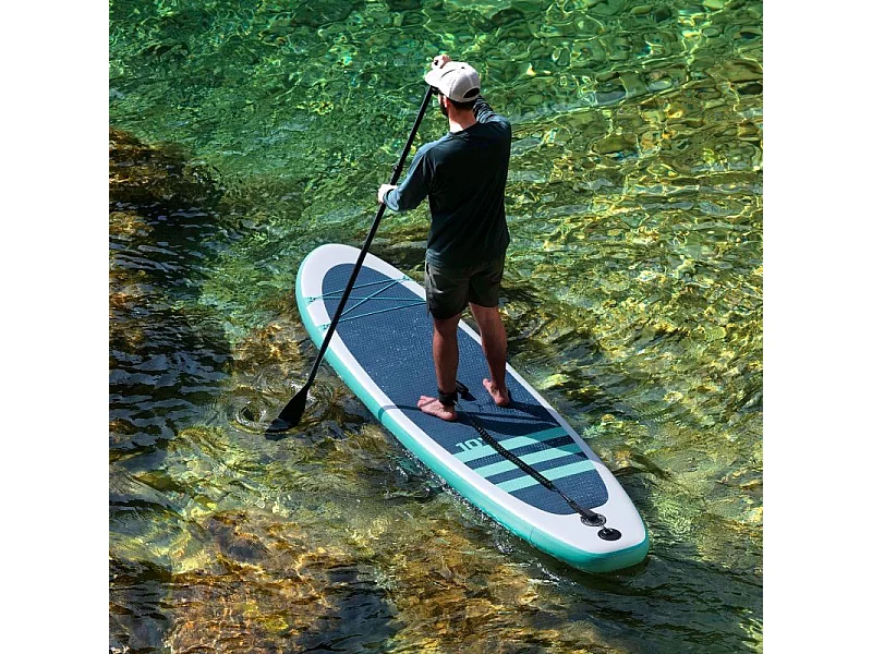 Paddle gonflable KAHIKO 10' (305 X 76 X 13 Cm) avec Pagaie, Leash, Pompe et Sac de transport