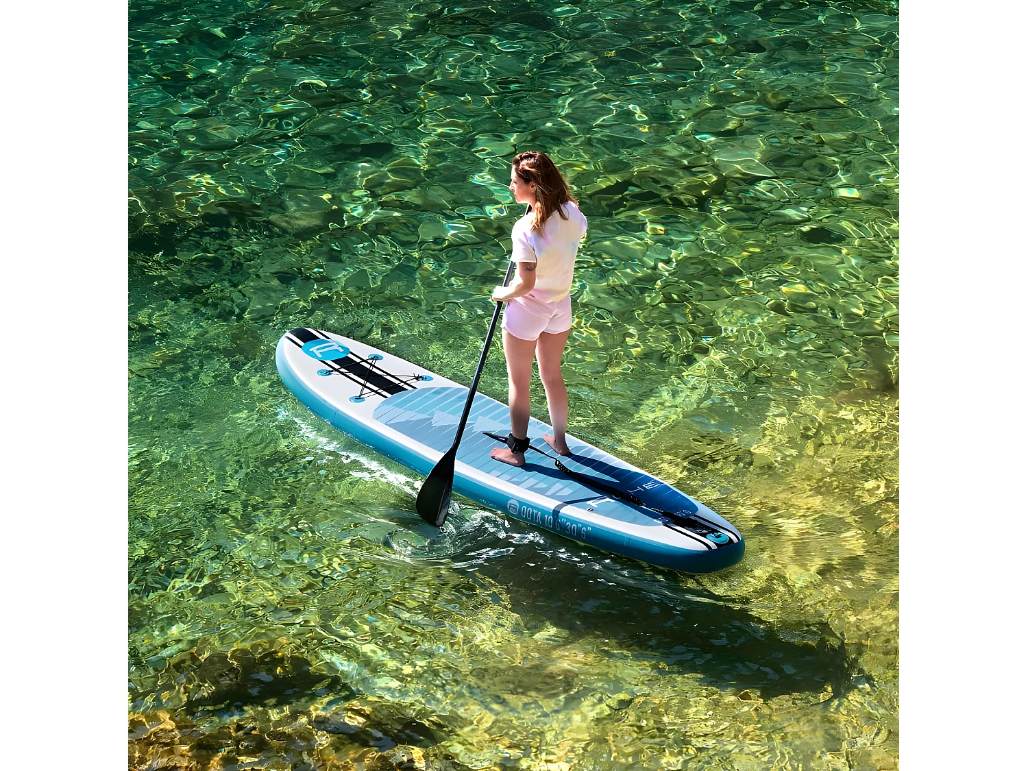 Stand Up Paddle Gonflable OOTA ROHE - 10'6'' (320cm) 30'' (76cm) 6'' (15cm) avec Pompe, Pagaie, Leash et Sac de transport