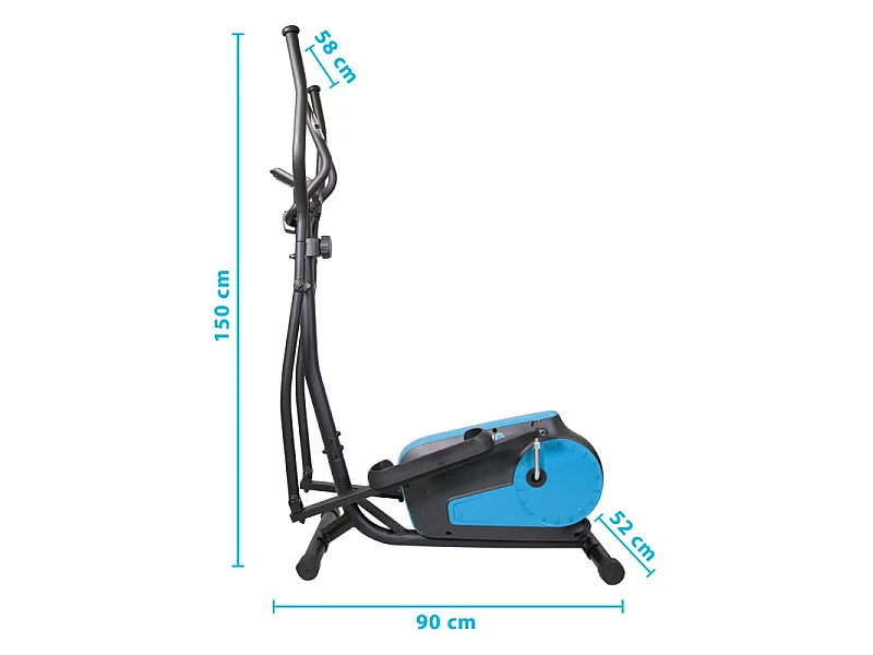 Vélo Elliptique d'appartement SMART BIKE 8 niveaux de résistance magnétique - Roue inertie 3Kg, Ecran d'entraînement