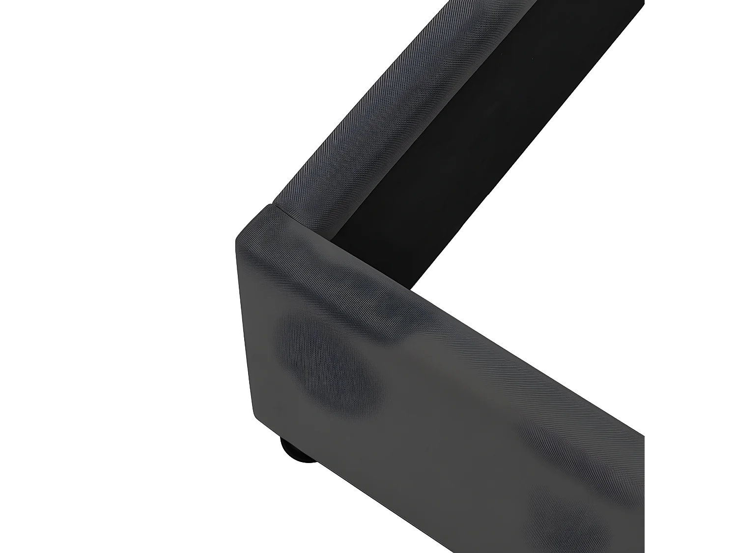 Letto contenitore in lino con rete a doghe - 140x200 cm - Grigio