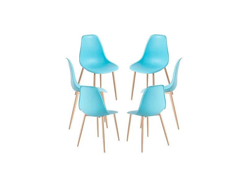 Packs Sillas Comedor - Pack 6 Sillas Mykle - Turquesa