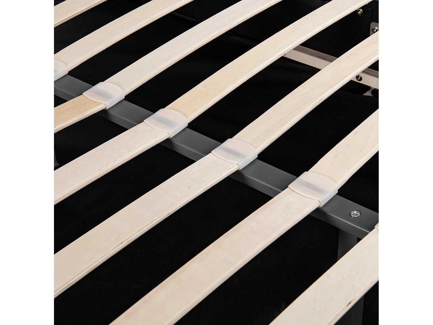 Lit coffre rembourré 180x200cm - tissu en velours - tête de lit réglable - Gris