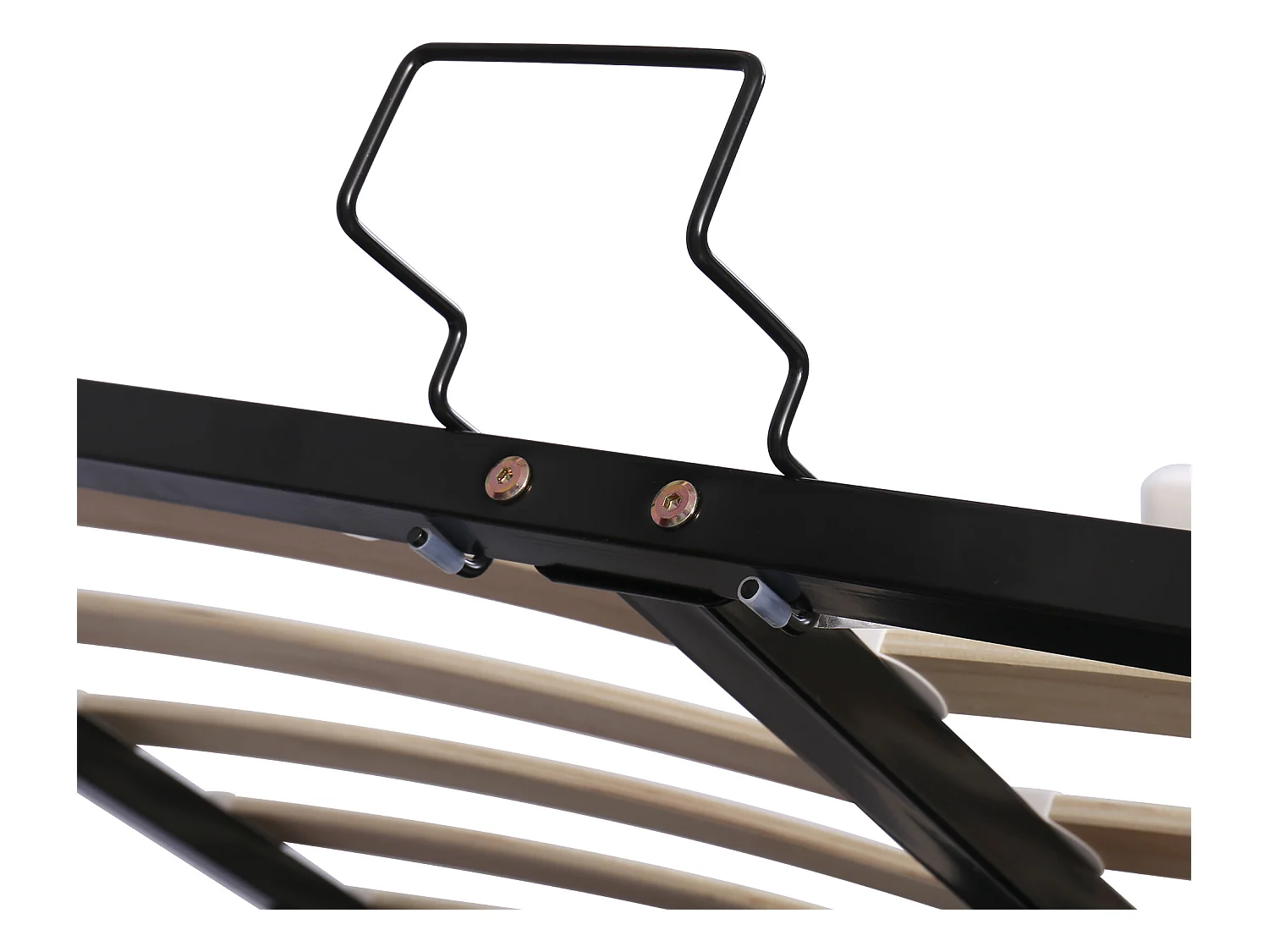 Gestoffeerd opbergbed - 140x200cm - fluwelen stof - verstelbaar blokpatroon hoofdeinde - Crème