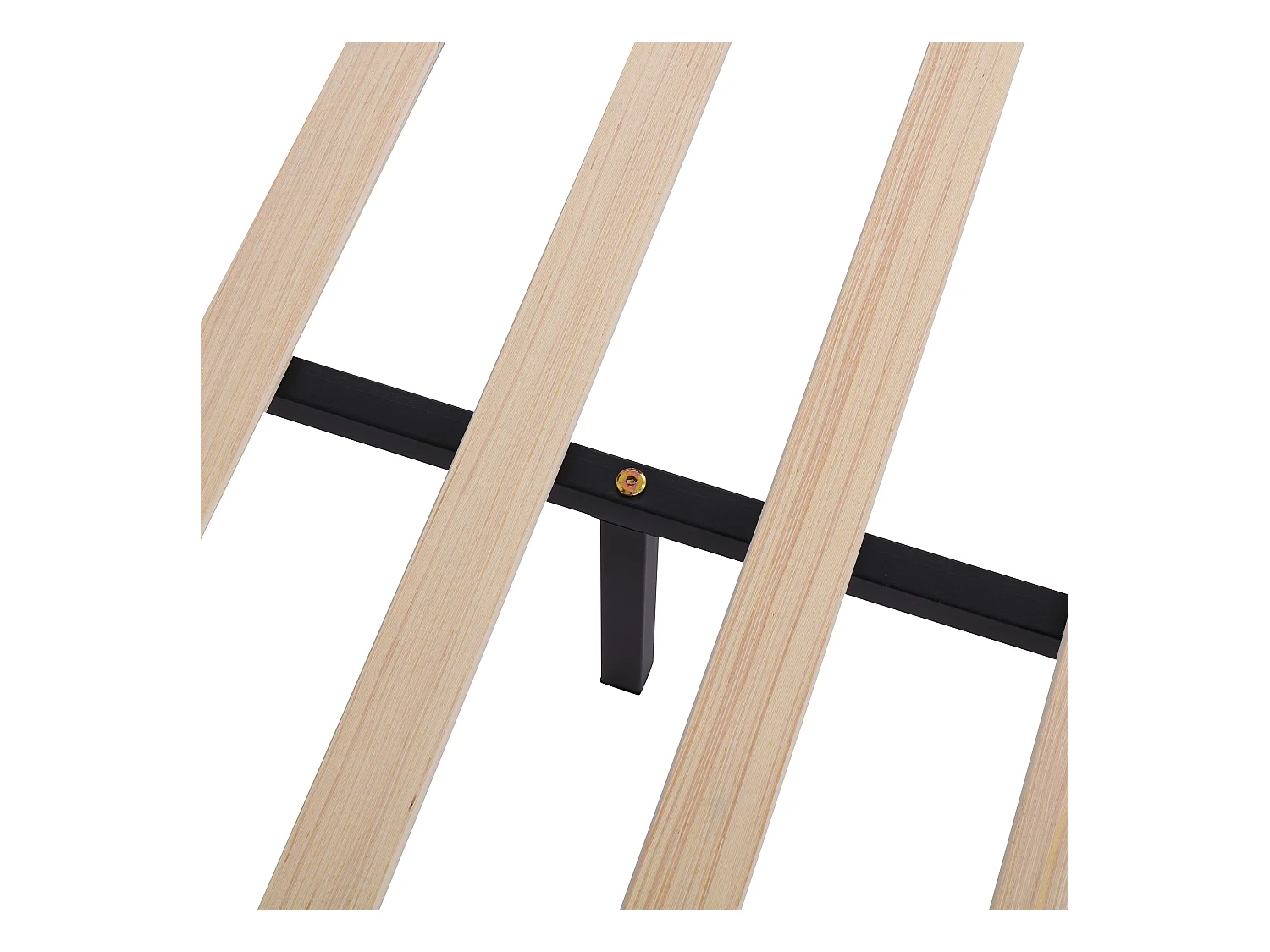 Letto matrimoniale rivestito in velluto - 140x200cm - con rete a doghe - Grigio