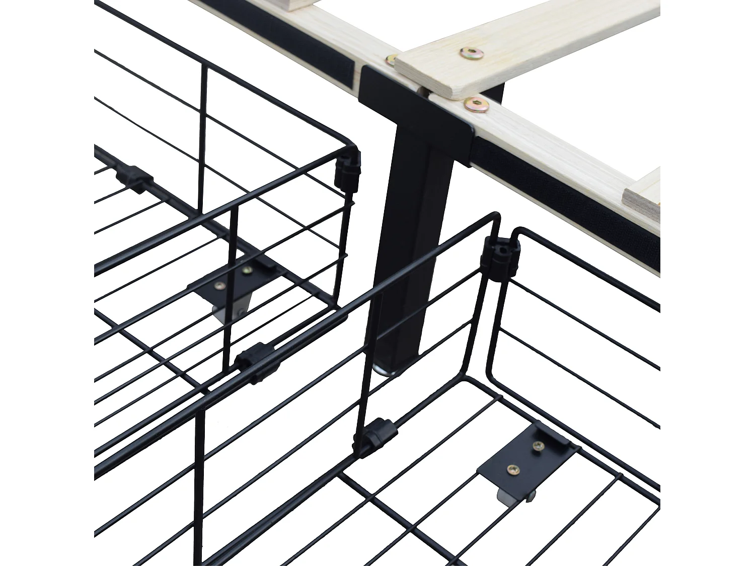 Lit rembourré 180x200cm en velours - avec 4 tiroirs - Gris