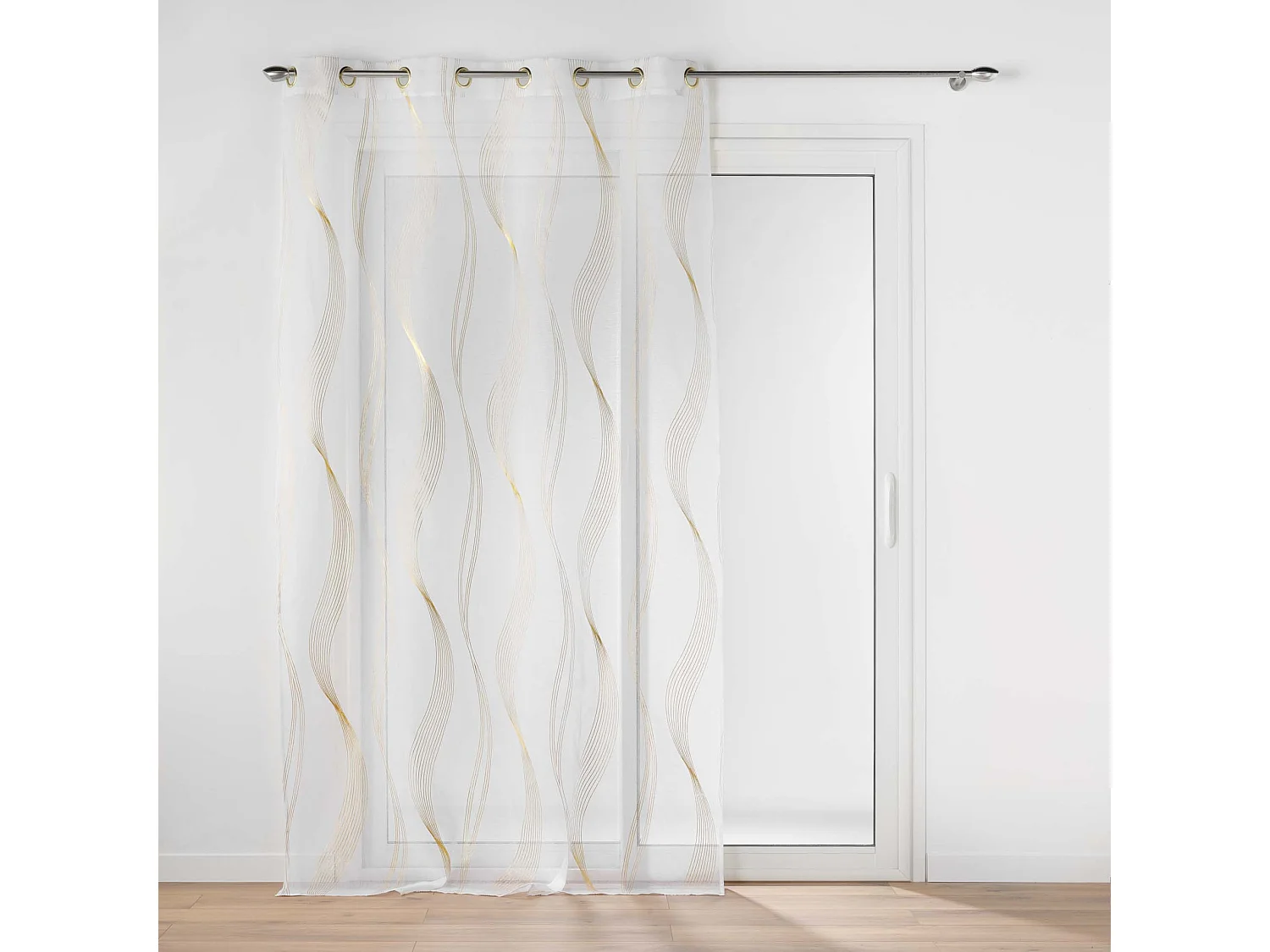 Rideau voile sable dore Elona 140 x 240 cm